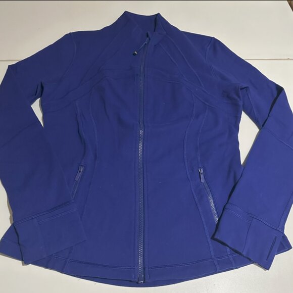 Lululemon Define Jacket Women’s Size 12 Blue Full Zip Athleisure LW4AWLS Gym - Picture 1 of 13
